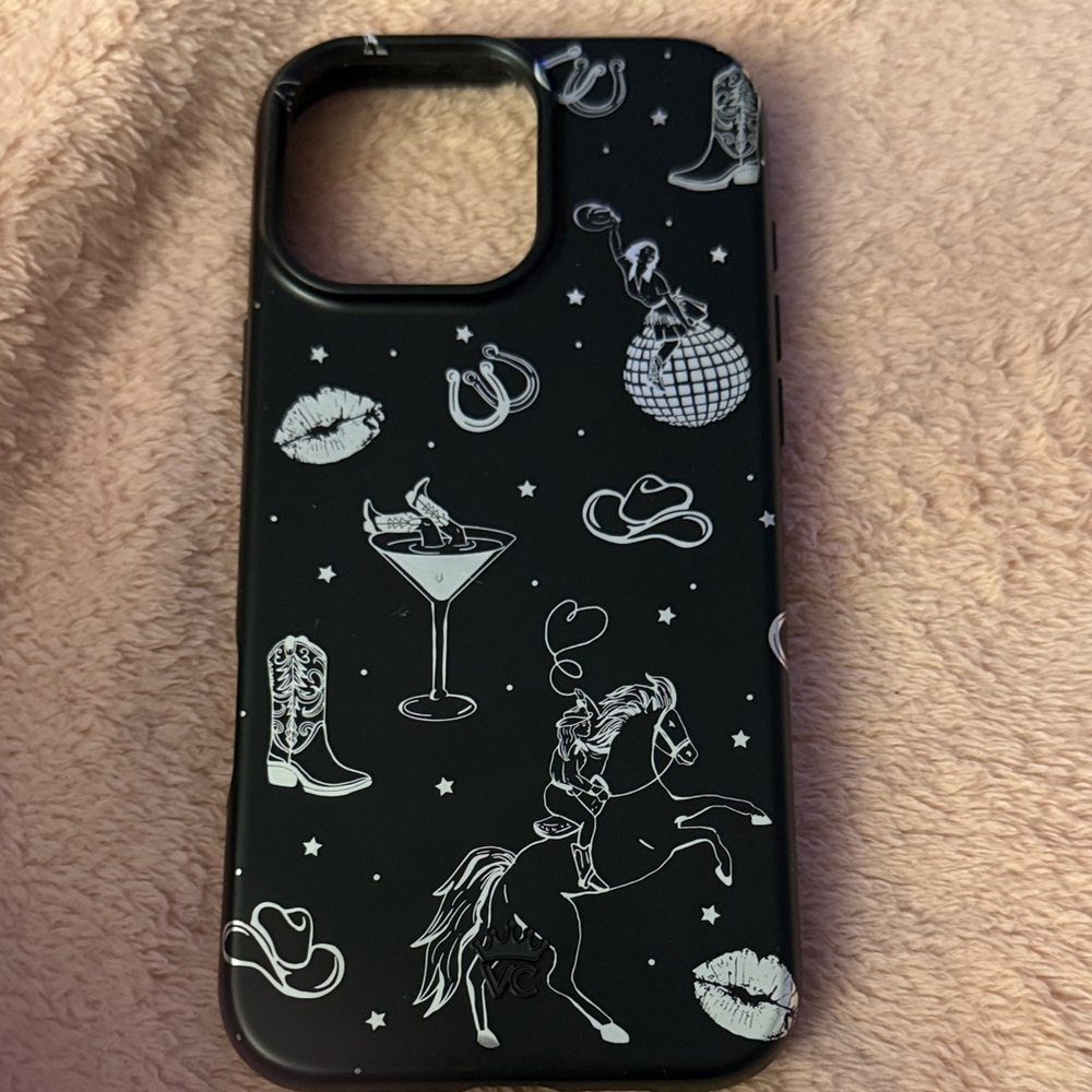 Black Patterned Phone Case